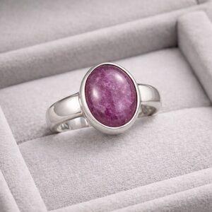 Star Ruby Cabachon Bezel | 925 Sterling Silver Timeless Classic NEW 7.75 #554